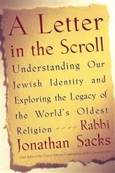 Book cover of A Letter in the Scroll by Rabbi Jonathan Sacks