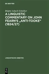 Book cover of A linguistic commentary on John Fearn's 