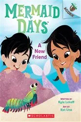 Book cover of A New Friend: An Acorn Book (Mermaid Days #3) by Kyle Lukoff