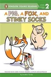 Book cover of A Pig, a Fox, and Stinky Socks by Jonathan Fenske
