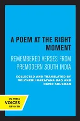 Book cover of A Poem at the Right Moment by Velcheru Narayana Rao