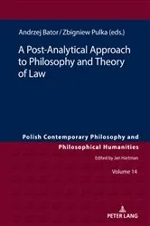 Book cover of A Post-Analytical Approach to Philosophy and Theory of Law by Jan Burzyński