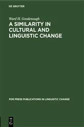 Book cover of A similarity in cultural and linguistic change by Unknown