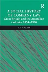 Book cover of A Social History of Company Law by Rob McQueen