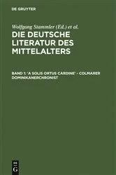 Book cover of 'A solis ortus cardine' - Colmarer Dominikanerchronist (2nd ed.) by Wolfgang Stammler