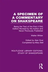 Book cover of A Specimen of a Commentary on Shakspeare by Walter Whiter