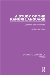 Book cover of A Study of the Kanuri Language by Johannes Lukas