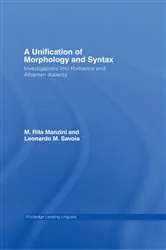 Book cover of A Unification of Morphology and Syntax by M. Rita Manzini
