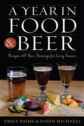 Book cover of A Year in Food and Beer by Emily Baime
