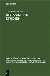 Book cover of Abessinische Studien by Carl Brockelmann