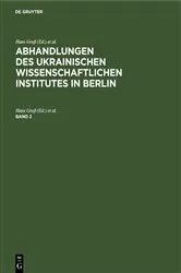 Book cover of Abhandlungen des Ukrainischen Wissenschaftlichen Institutes in Berlin. Band 2 by Unknown