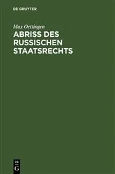 Book cover of Abriss des russischen Staatsrechts by Max Oettingen
