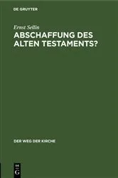 Book cover of Abschaffung des Alten Testaments? by Ernst Sellin