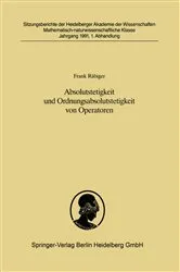 Book cover of Absolutstetigkeit und Ordnungsabsolutstetigkeit von Operatoren by Unknown