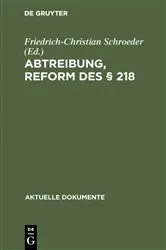Book cover of Abtreibung, Reform des § 218 by Unknown