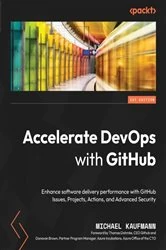 Book cover of Accelerate DevOps with GitHub by Michael Kaufmann