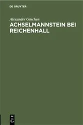 Book cover of Achselmannstein bei Reichenhall by Alexander Göschen