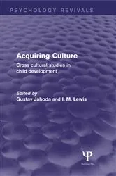 Book cover of Acquiring Culture (Psychology Revivals) by Gustav Jahoda