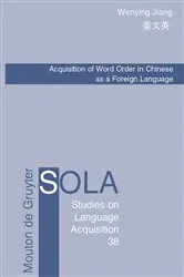 Book cover of Acquisition of Word Order in Chinese as a Foreign Language by Unknown