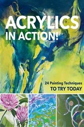 Book cover of Acrylics in Action! by Sylvia Homberg