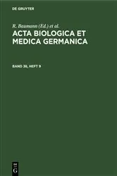 Book cover of Acta Biologica et Medica Germanica. Band 36, Heft 9 by R. Baumann