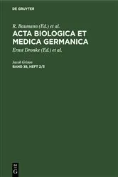 Book cover of Acta Biologica et Medica Germanica. Band 38, Heft 2/3 by R. Baumann
