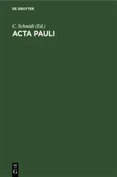 Book cover of Acta Pauli by C. Schmidt