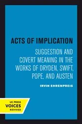 Book cover of Acts of Implication by Irvin Ehrenpreis