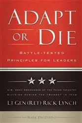 Book cover of Adapt or Die by Lt Gen (Ret) Rick Lynch