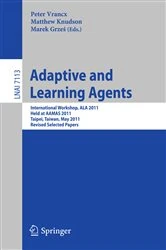 Book cover of Adaptive and Learning Agents by Peter Vrancx