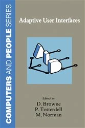 Book cover of Adaptive User Interfaces by Dermot Browne