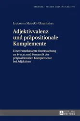 Book cover of Adjektivvalenz und praepositionale Komplemente by Unknown