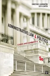 Book cover of Administrative Law and Politics (5th ed.) by Christine B. Harrington