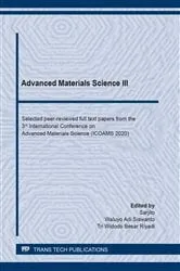 Book cover of Advanced Materials Science III by Sarjito Sarjito