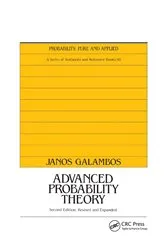 Book cover of Advanced Probability Theory, Second Edition, (2nd ed.) by Janos Galambos