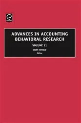 Book cover of Advances in Accounting Behavioral Research by Vicky Arnold