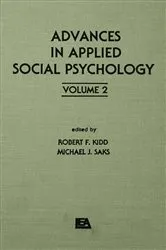 Book cover of Advances in Applied Social Psychology by R. F. Kidd
