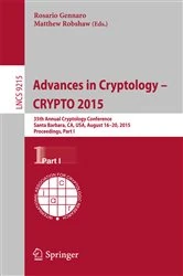 Book cover of Advances in Cryptology -- CRYPTO 2015 by Rosario Gennaro