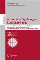Book cover of Advances in Cryptology – EUROCRYPT 2022 by Orr Dunkelman