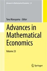 Book cover of Advances in Mathematical Economics by Toru Maruyama