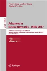 Book cover of Advances in Neural Networks - ISNN 2017 by Fengyu Cong