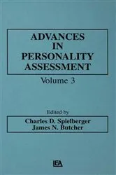 Book cover of Advances in Personality Assessment by C. D. Spielberger