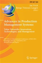 Book cover of Advances in Production Management Systems. Value Networks: Innovation, Technologies, and Management by Jan Frick