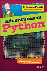 Book cover of Adventures in Python by Craig Richardson