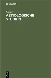 Book cover of Aetiologische Studien (2nd ed.) by Krieger