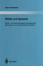 Book cover of Affekt und Sprache by Hans H. Stassen