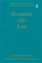 Book cover of Agamben and Law by Thanos Zartaloudis