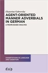 Book cover of Agent-Oriented Manner Adverbials in German by Unknown