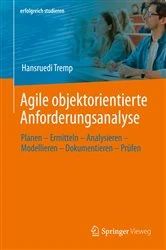 Book cover of Agile objektorientierte Anforderungsanalyse by Hansruedi Tremp