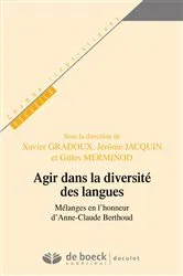 Book cover of Agir dans la diversité des langues by Collectif